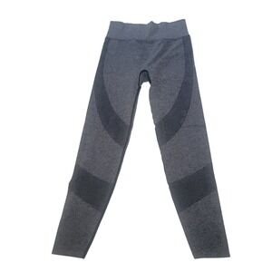 Pink Active Seamless Leggings Charcoal Grey Heathered Workout Gym Athleisure